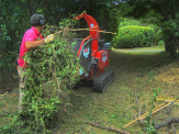 Broyage de branches, BRF laissé sur place à Embrun